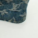 LOUIS VUITTON Monogram Denim Pochette Cles Coin Purse Blue M95343 Auth 166053V-16