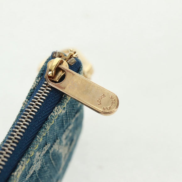LOUIS VUITTON Monogram Denim Pochette Cles Coin Purse Blue M95343 Auth 166053V