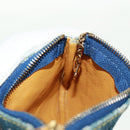 LOUIS VUITTON Monogram Denim Pochette Cles Coin Purse Blue M95343 Auth 166053V-17