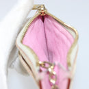 LOUIS VUITTON Multicolor Pochette Cles NM Münztäschchen Weiß M93734 LV Auth 166054-18