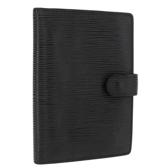 LOUIS VUITTON Epi Agenda PM Day Planner Cover Black R20052 LV Auth 166056