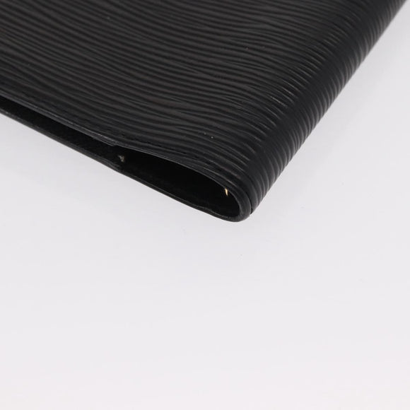 LOUIS VUITTON Epi Agenda PM Day Planner Cover Black R20052 LV Auth 166056