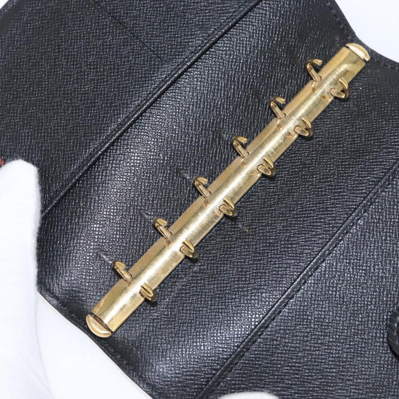 LOUIS VUITTON Epi Agenda PM Day Planner Cover Black R20052 LV Auth 166056