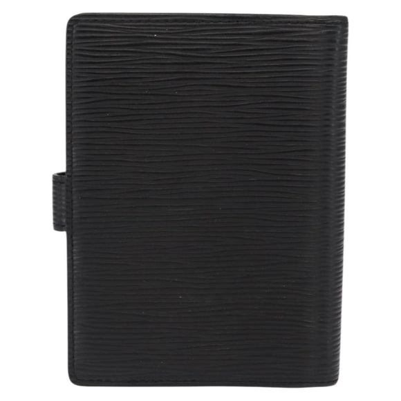 LOUIS VUITTON Epi Agenda PM Day Planner Cover Black R20052 LV Auth 166056