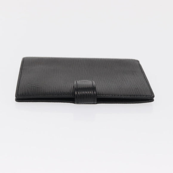 LOUIS VUITTON Epi Agenda PM Day Planner Cover Black R20052 LV Auth 166056