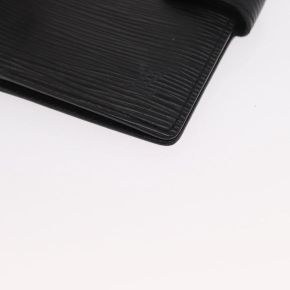 LOUIS VUITTON Epi Agenda PM Day Planner Cover Black R20052 LV Auth 166056