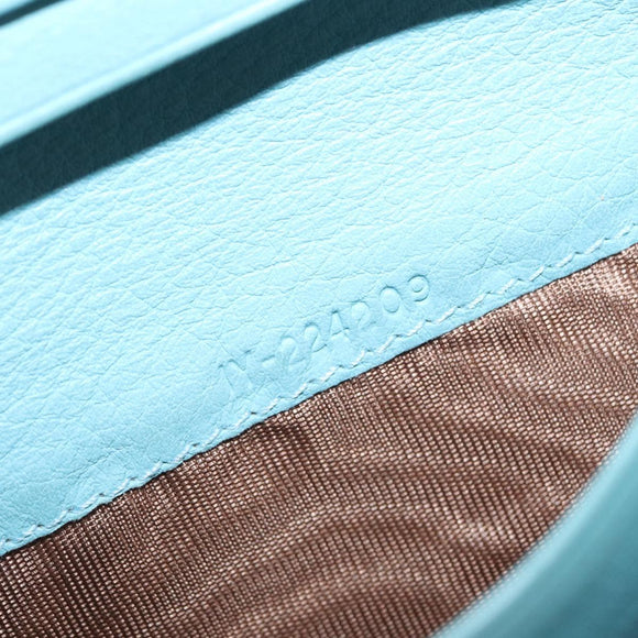 Salvatore Ferragamo Gancini Long Wallet Leather Lavende Silver Auth 166058