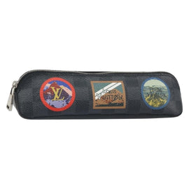 LOUIS VUITTON Damier Graphite Trousse Elizabeth Pen Case GI0290 LV Auth 166059