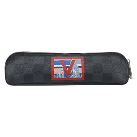 LOUIS VUITTON Damier Graphite Trousse Elizabeth Pen Case GI0290 LV Auth 166059 - 0