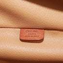 CELINE Macadam Canvas Vanity Hand Bag PVC Leather Brown Gold Auth 166073V-17