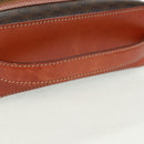 CELINE Macadam Canvas Vanity Hand Bag PVC Leather Brown Gold Auth 166073V-7