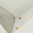 GUCCI Ready Lock Hand Bag Leather White Gold 000 0926 0258 Auth 166082V-13