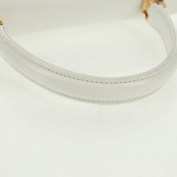 GUCCI Ready Lock Hand Bag Leather White Gold 000 0926 0258 Auth 166082V