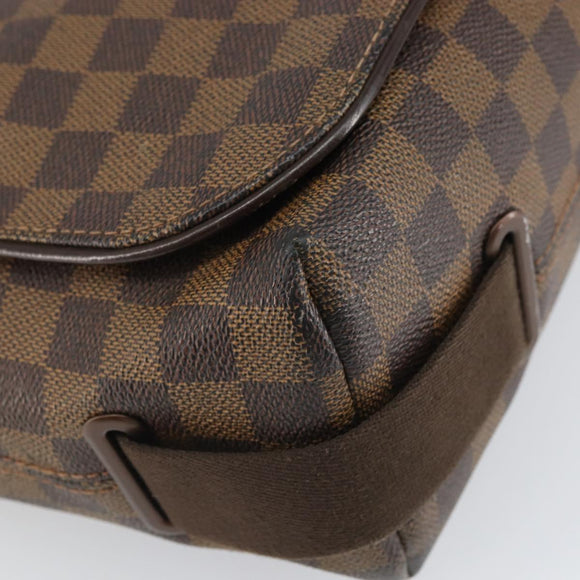 LOUIS VUITTON Damier Ebene Brooklyn MM Shoulder Bag N51211 LV Auth 166096