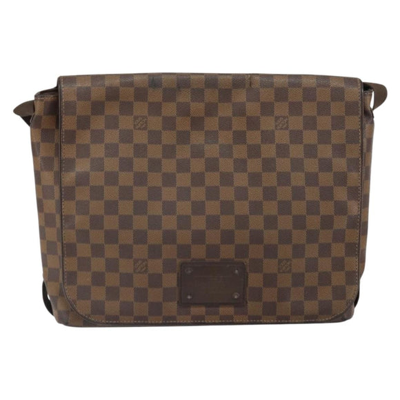 LOUIS VUITTON Damier Ebene Brooklyn MM Shoulder Bag N51211 LV Auth 166096