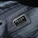 PRADA Hand Bag nylon metal Black Gold Auth 166097-18