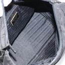 PRADA Hand Bag nylon metal Black Gold Auth 166097-11