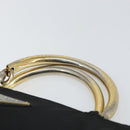 PRADA Hand Bag nylon metal Black Gold Auth 166097-8