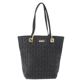 GUCCI Tote Bag Leather Black Gold 002 1099 Auth 166099 - 0