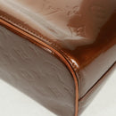 LOUIS VUITTON Monogram Vernis Houston Hand Bag Bronze M91122 LV Auth 166100V-9