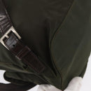PRADA Backpack Nylon Khaki Silver Auth 166105-20