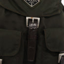 PRADA Backpack Nylon Khaki Silver Auth 166105-9