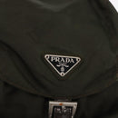 PRADA Backpack Nylon Khaki Silver Auth 166105-23