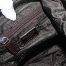 PRADA Backpack Nylon Khaki Silver Auth 166105-25