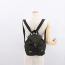 PRADA Backpack Nylon Khaki Silver Auth 166105-31