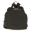 PRADA Backpack Nylon Khaki Silver Auth 166105-2