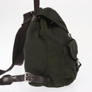 PRADA Backpack Nylon Khaki Silver Auth 166105-4