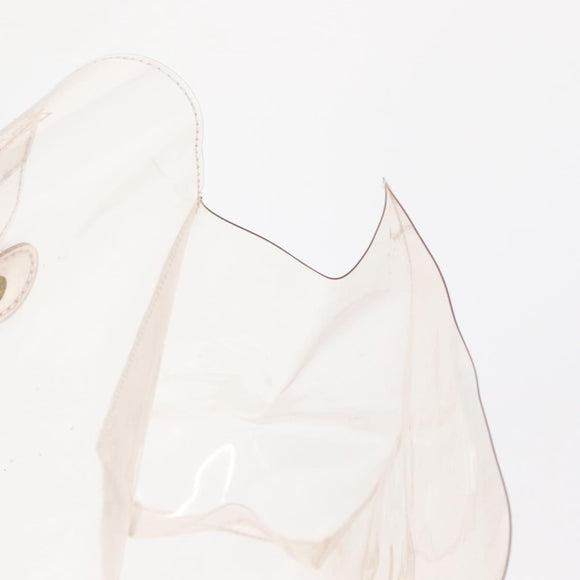 HERMES Vinyl Kelly Hand Bag Vinyl Clear Auth 166116