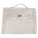 HERMES Vinyl Kelly Hand Bag Vinyl Clear Auth 166116-13