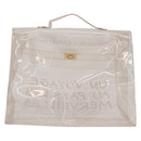 HERMES Vinyl Kelly Hand Bag Vinyl Clear Auth 166116-2
