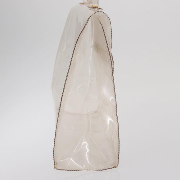 HERMES Vinyl Kelly Hand Bag Vinyl Clear Auth 166116