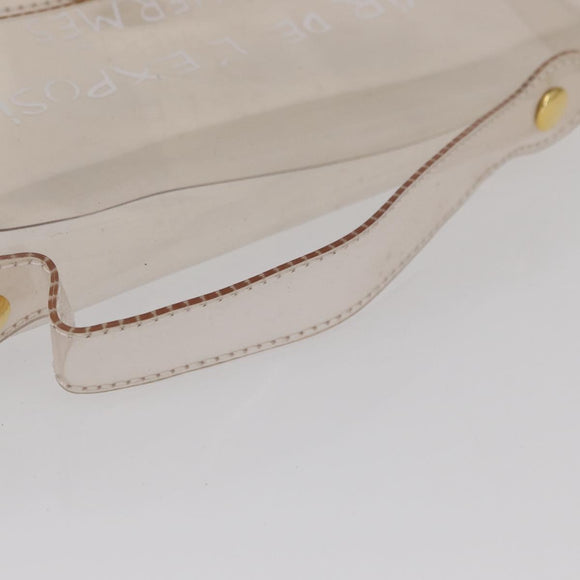 HERMES Vinyl Kelly Hand Bag Vinyl Clear Auth 166116