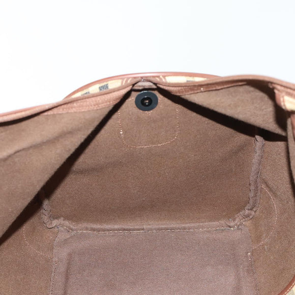 Burberrys Nova Check Boston Bag PVC Leather 2way Beige Auth 166121