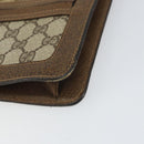 GUCCI GG Supreme Web Sherry Line Shoulder Bag PVC Beige Gold Auth 166128-9