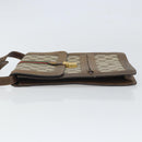 GUCCI GG Supreme Web Sherry Line Shoulder Bag PVC Beige Gold Auth 166128-4