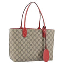 GUCCI GG Supreme Tote Bag PVC Beige 372613 Auth 166129-1