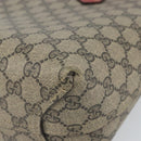 GUCCI GG Supreme Tote Bag PVC Beige 372613 Auth 166129-15