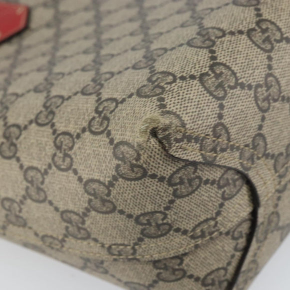 GUCCI GG Supreme Tote Bag PVC Beige 372613 Auth 166129