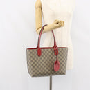 GUCCI GG Supreme Tote Bag PVC Beige 372613 Auth 166129-19