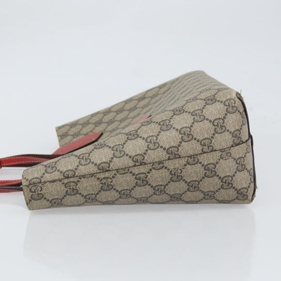 GUCCI GG Supreme Tote Bag PVC Beige 372613 Auth 166129