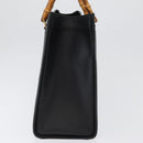 GUCCI Bamboe Handtas Leer 2way Zwart Goud 002 0260 Auth 166139-3