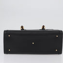 GUCCI Bamboe Handtas Leer 2way Zwart Goud 002 0260 Auth 166139-5