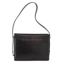 CELINE Horse Carriage Shoulder Bag Leather Black Gold Auth 166146-2