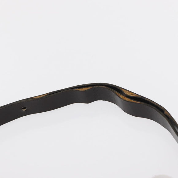 Christian Dior Trotter Canvas Shoulder Bag Brown Gold Auth 166150