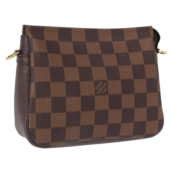 LOUIS VUITTON Damier Ebene Trousse makeup Pouch N51982 LV Auth 166161