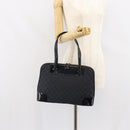 GUCCI GG Canvas Tote Bag Black Silver 002 1122 Auth 166168-22